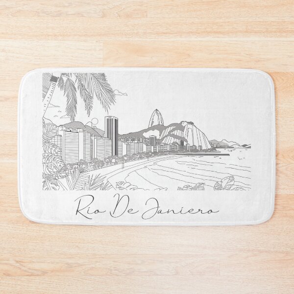 Item preview, Rio De Janierio City View Line Art View 8 designed and sold by PrintsByVickson.