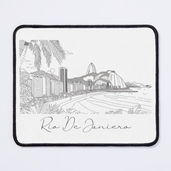 Item preview, Rio De Janierio City View Line Art View 8 designed and sold by PrintsByVickson.