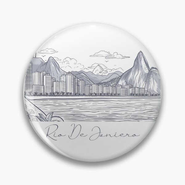 Item preview, Rio De Janierio City View Line Art View 7 designed and sold by PrintsByVickson.