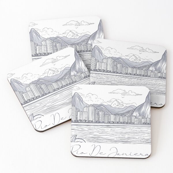 Item preview, Rio De Janierio City View Line Art View 7 designed and sold by PrintsByVickson.