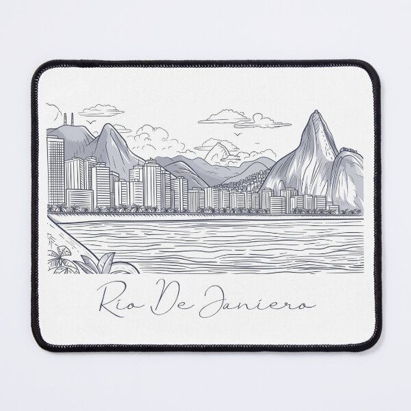 Item preview, Rio De Janierio City View Line Art View 7 designed and sold by PrintsByVickson.