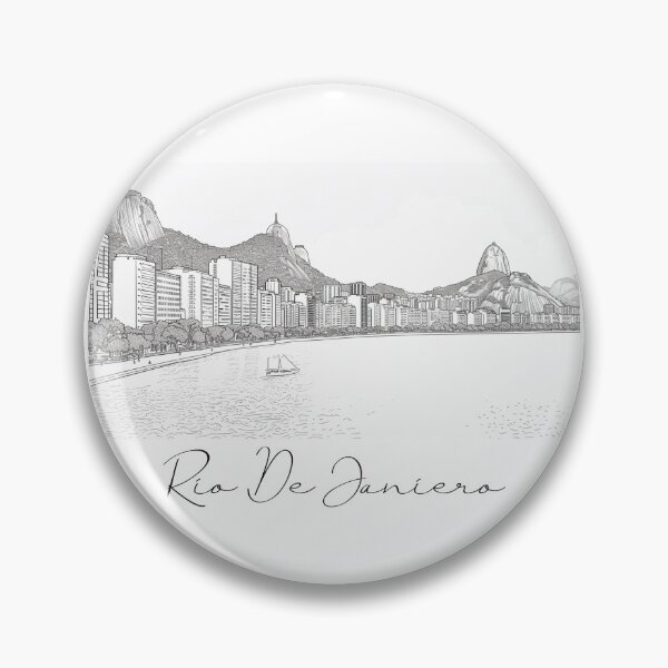 Item preview, Rio De Janierio City View Line Art View 6 designed and sold by PrintsByVickson.