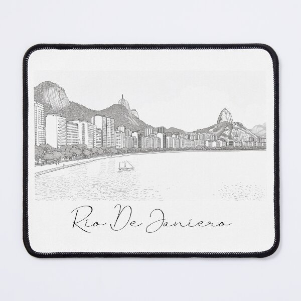 Item preview, Rio De Janierio City View Line Art View 6 designed and sold by PrintsByVickson.