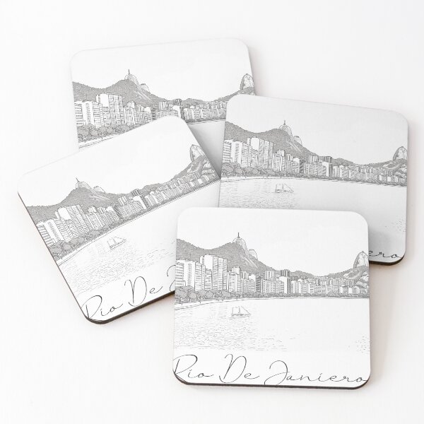 Item preview, Rio De Janierio City View Line Art View 6 designed and sold by PrintsByVickson.