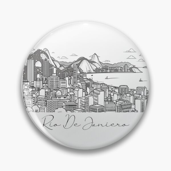 Item preview, Rio De Janierio City View Line Art View 4 designed and sold by PrintsByVickson.
