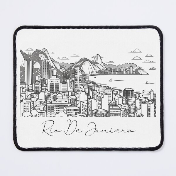 Item preview, Rio De Janierio City View Line Art View 4 designed and sold by PrintsByVickson.