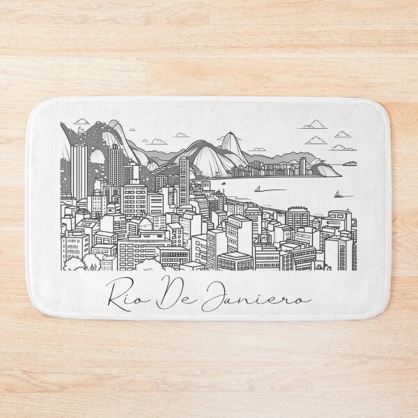 Item preview, Rio De Janierio City View Line Art View 4 designed and sold by PrintsByVickson.