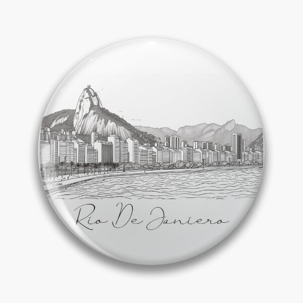 Item preview, Rio De Janierio City View Line Art View 3 designed and sold by PrintsByVickson.