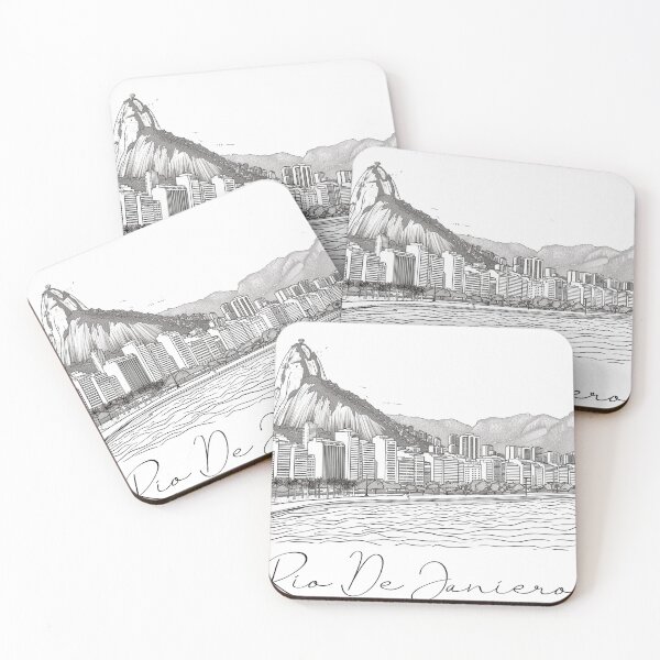 Item preview, Rio De Janierio City View Line Art View 3 designed and sold by PrintsByVickson.