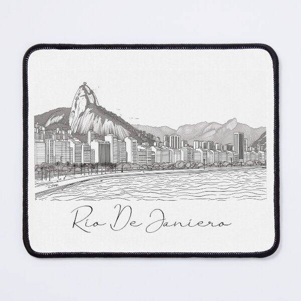 Item preview, Rio De Janierio City View Line Art View 3 designed and sold by PrintsByVickson.