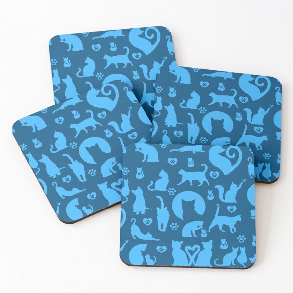Item preview, Copy of Cute cat pattern for the cat lover in your life - light blue designed and sold by ShaneCRob.