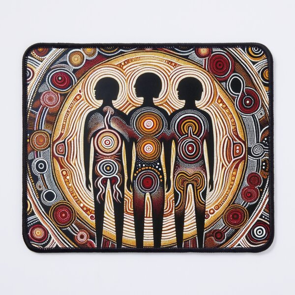 Item preview, Australian Inspired Dot Art Print (Human Figures) designed and sold by PinUpPizzazz.