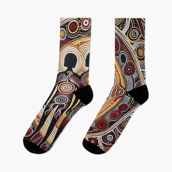 Item preview, Australian Inspired Dot Art Print (Human Figures) designed and sold by PinUpPizzazz.