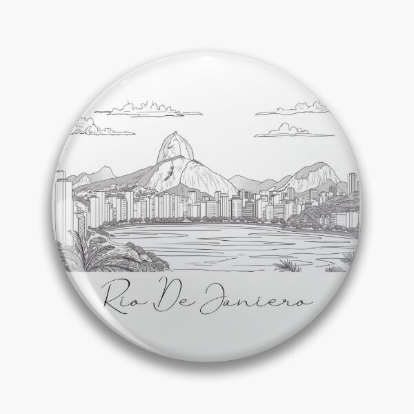 Item preview, Rio De Janierio City View Line Art View 5 designed and sold by PrintsByVickson.