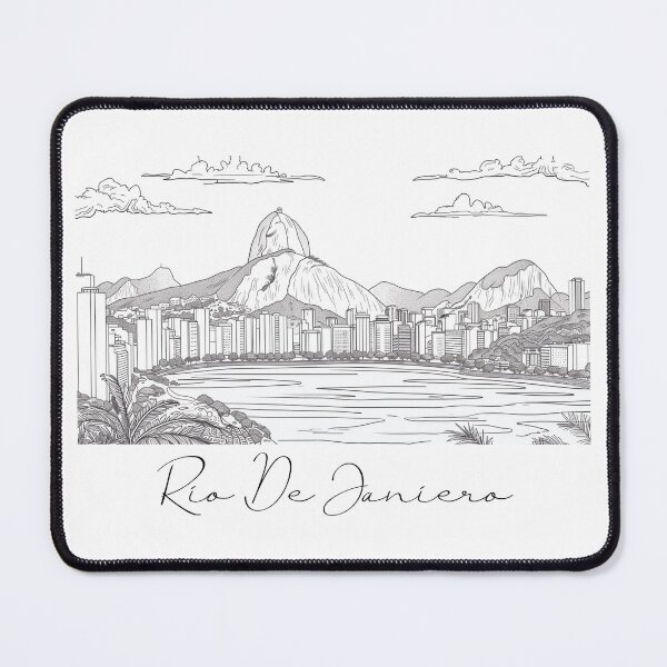 Item preview, Rio De Janierio City View Line Art View 5 designed and sold by PrintsByVickson.