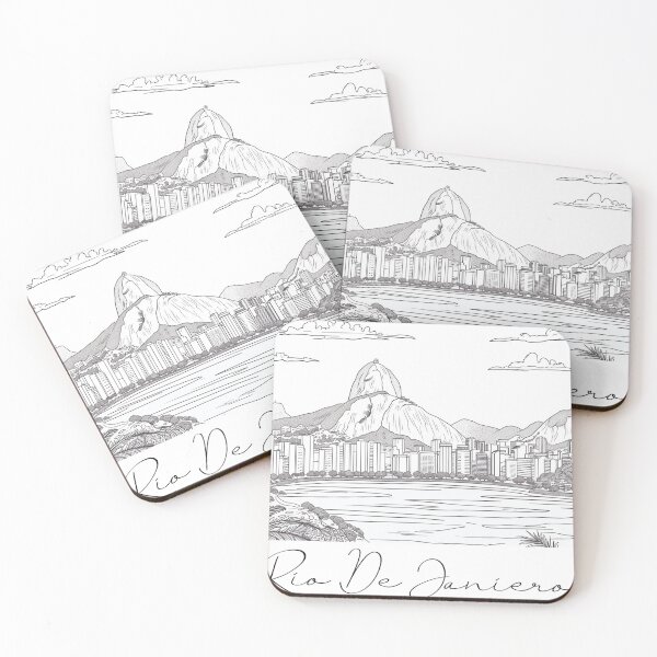 Item preview, Rio De Janierio City View Line Art View 5 designed and sold by PrintsByVickson.