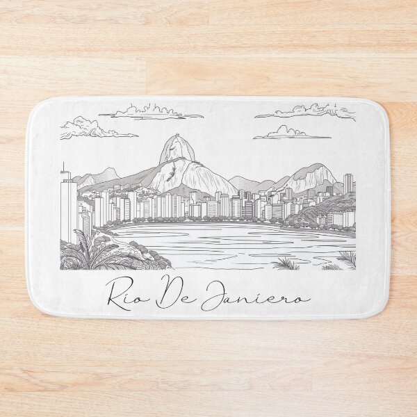 Item preview, Rio De Janierio City View Line Art View 5 designed and sold by PrintsByVickson.