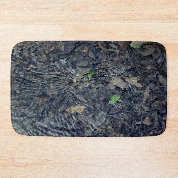 Ripples on Water with Leaf Bath Mat