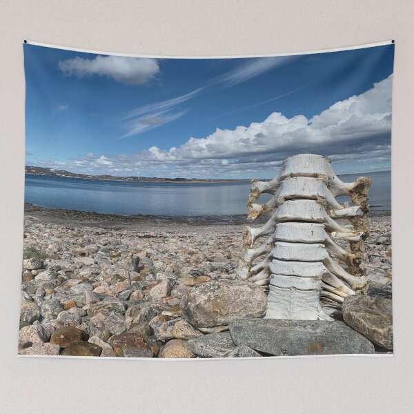 Item preview, Kinngait Whale Bones Standing Arctic Ocean Lowtide  designed and sold by ColdCreekCanvas.