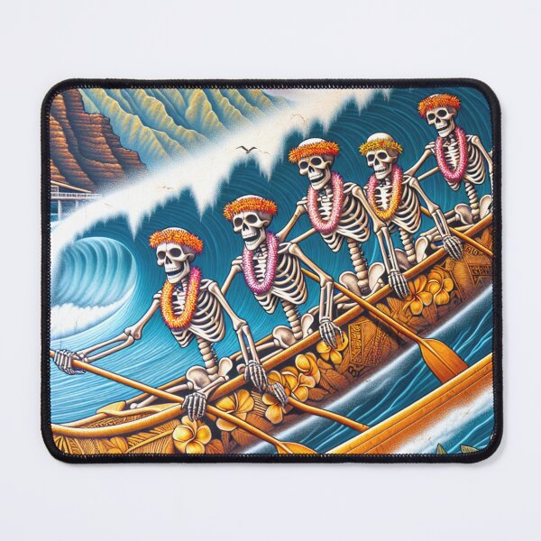 Item preview, Hawaiian Skeleton Outrigger Paddlers North Shore Hanalei designed and sold by HippieFarms11.