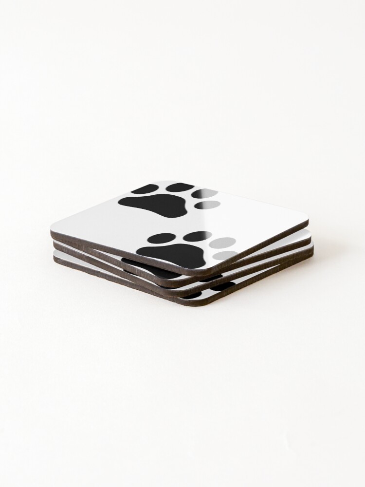 Thumbnail 4 of 5, Coasters (Set of 4), Paws designed and sold by InfiniteSticker.