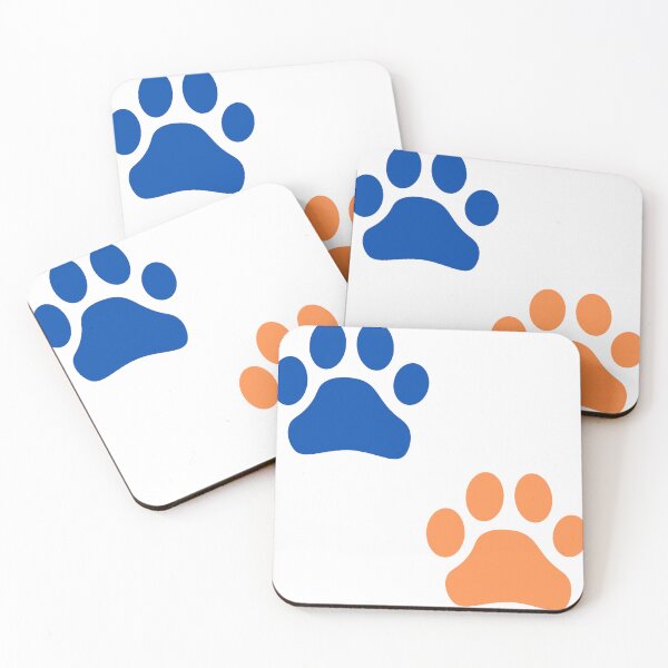 Item preview, Orange and blue paws designed and sold by InfiniteSticker.