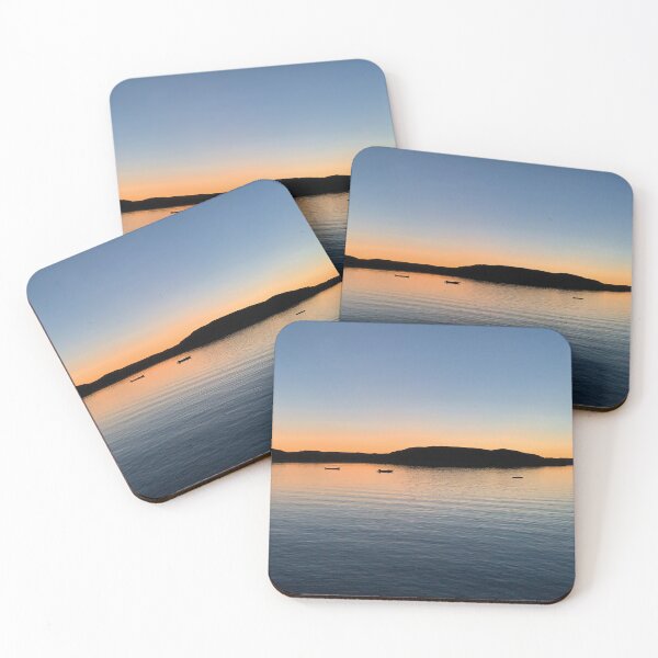 Item preview, Kinngait Sunset Boats Arctic Ocean High Tide designed and sold by ColdCreekCanvas.