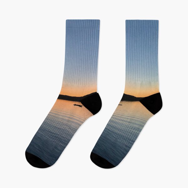 Item preview, Kinngait Sunset Boats Arctic Ocean High Tide designed and sold by ColdCreekCanvas.