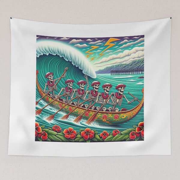 Item preview, Skeleton Crew Hawaiian Canoe Paddlers North Shore Kauai designed and sold by HippieFarms11.