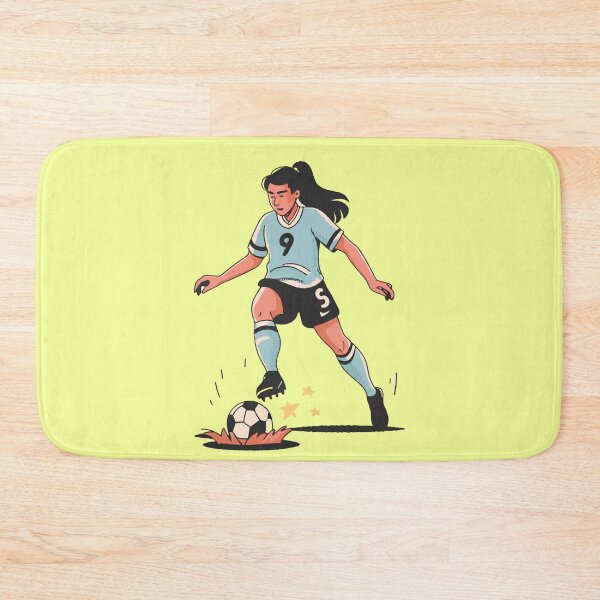 Item preview, 90s Nostalgia Minimalist Girl Kicking Football | Women's Soccer Enthusiast Design designed and sold by Tecnofa.