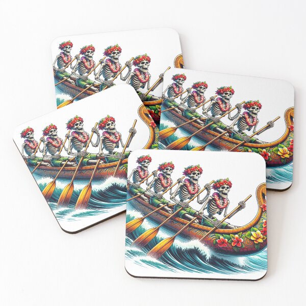 Item preview, Dead Skeletons Hawaiian Canoe Paddlers designed and sold by HippieFarms11.