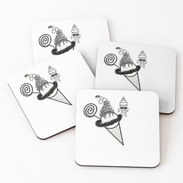 Item preview, black and white ice cream plus muscle man designed and sold by Duckkkyy.