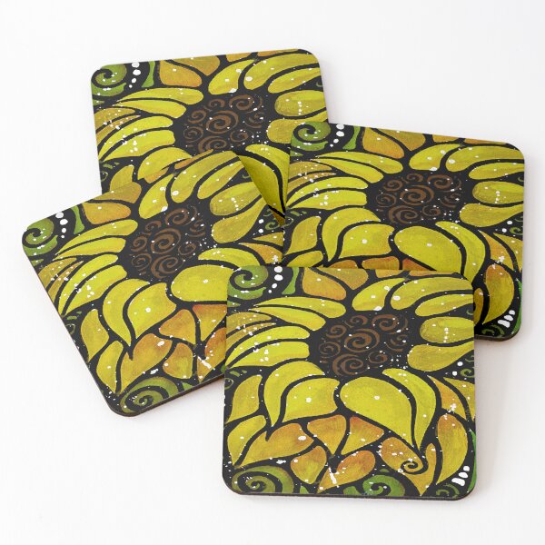 Item preview, Distressed Neurographic Watercolor Sunflower designed and sold by Sheila Pressley.