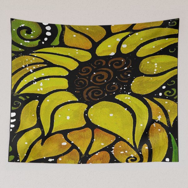 Item preview, Distressed Neurographic Watercolor Sunflower designed and sold by Sheila Pressley.
