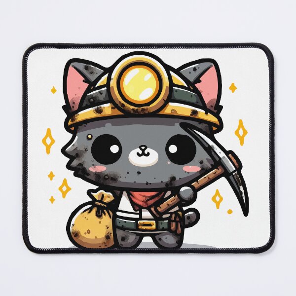 Item preview, Mining Cat in Search of Golden Purrs designed and sold by Gacram.