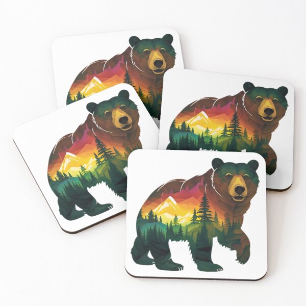 Item preview, Brown Grizzly Bear Tribal Spirit designed and sold by PlanetMarker.