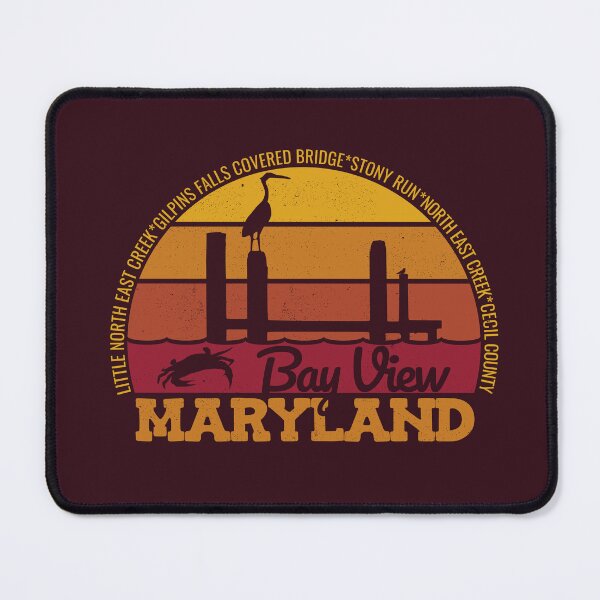 Item preview, Bay View Maryland Sunset Retro Vintage Local Pride Logo designed and sold by CRHPOD20.