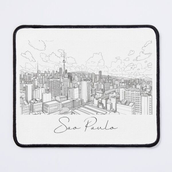 Item preview, Sao Paulo Cityscape View Line art - View 1 designed and sold by PrintsByVickson.