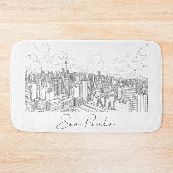 Item preview, Sao Paulo Cityscape View Line art - View 1 designed and sold by PrintsByVickson.