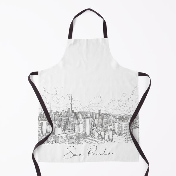 Item preview, Sao Paulo Cityscape View Line art - View 1 designed and sold by PrintsByVickson.