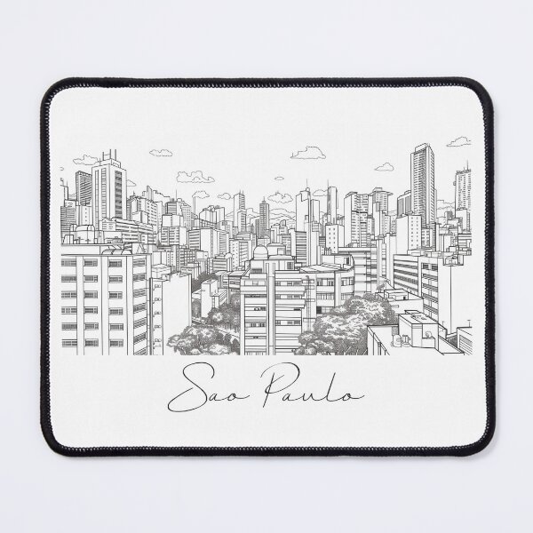 Item preview, Sao Paulo Cityscape View Line art - View 2 designed and sold by PrintsByVickson.