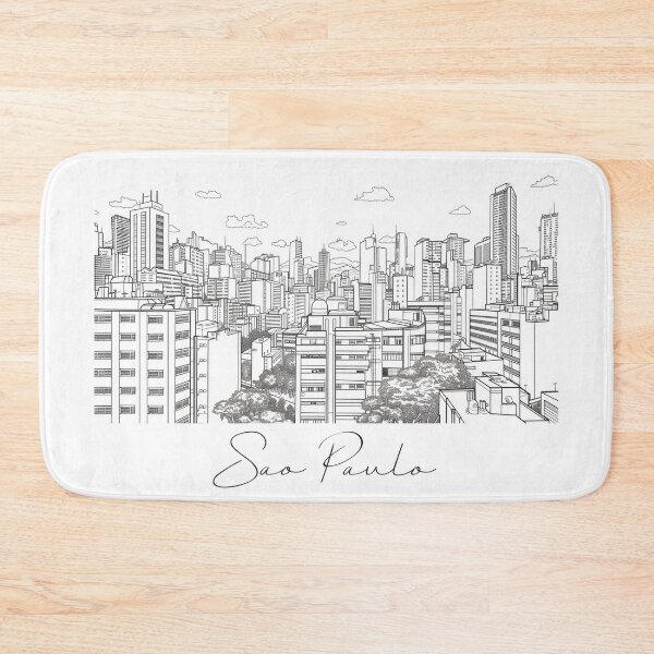 Item preview, Sao Paulo Cityscape View Line art - View 2 designed and sold by PrintsByVickson.