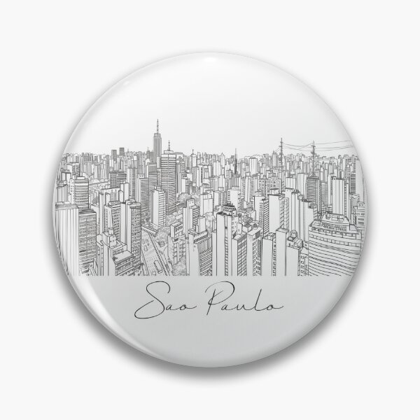 Item preview, Sao Paulo Cityscape View Line art - View 3 designed and sold by PrintsByVickson.