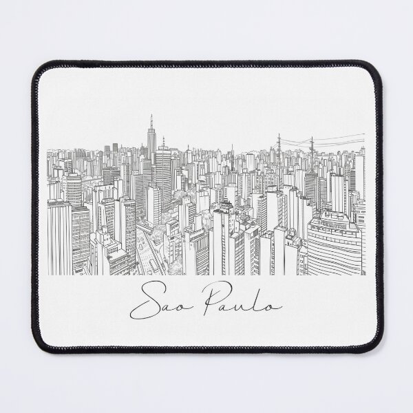 Item preview, Sao Paulo Cityscape View Line art - View 3 designed and sold by PrintsByVickson.