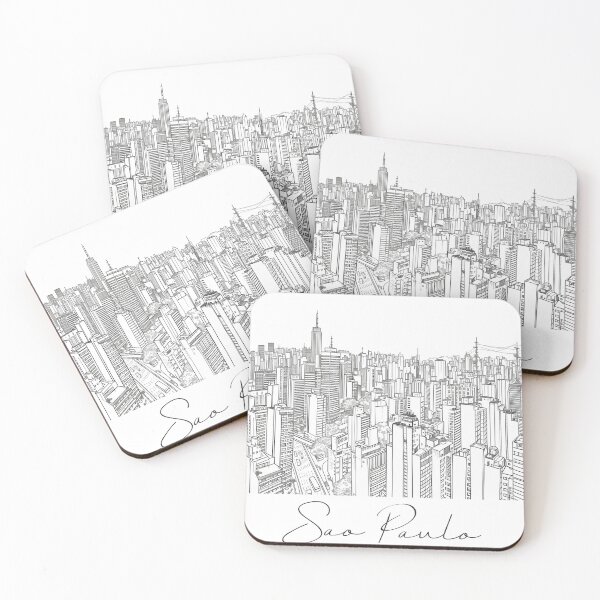Item preview, Sao Paulo Cityscape View Line art - View 3 designed and sold by PrintsByVickson.