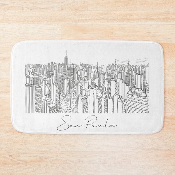 Item preview, Sao Paulo Cityscape View Line art - View 3 designed and sold by PrintsByVickson.
