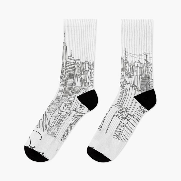 Item preview, Sao Paulo Cityscape View Line art - View 3 designed and sold by PrintsByVickson.