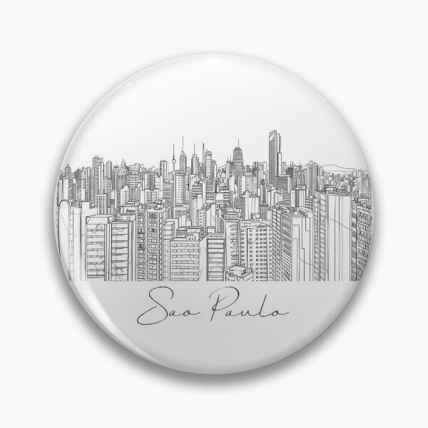 Item preview, Sao Paulo Cityscape View Line art - View 4 designed and sold by PrintsByVickson.