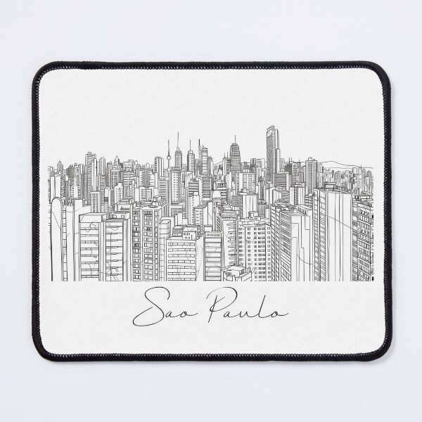 Item preview, Sao Paulo Cityscape View Line art - View 4 designed and sold by PrintsByVickson.