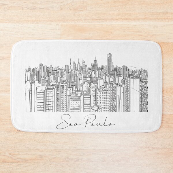 Item preview, Sao Paulo Cityscape View Line art - View 4 designed and sold by PrintsByVickson.